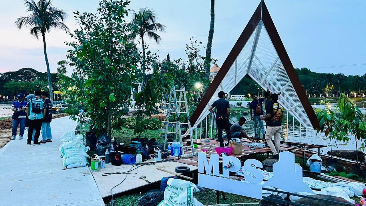 PERSIAPAN LAMAN PAMERAN SEMPENA HLN 2024