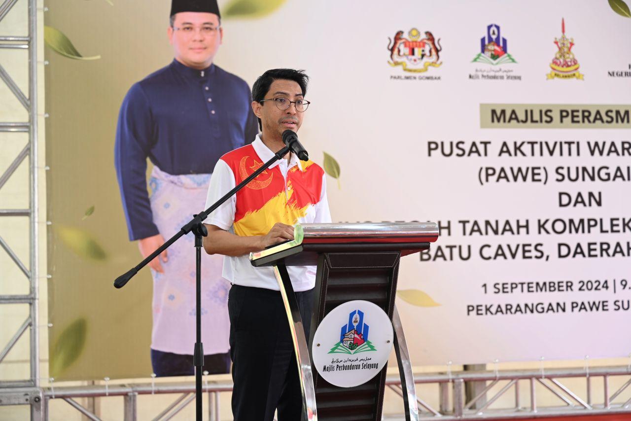 MAJLIS PERASMIAN PUSAT AKTIVITI WARGA EMAS (PAWE) SG TUA DAN MAJLIS PECAH TANAH KOMPLEKS ISLAM WIRA DAMAI