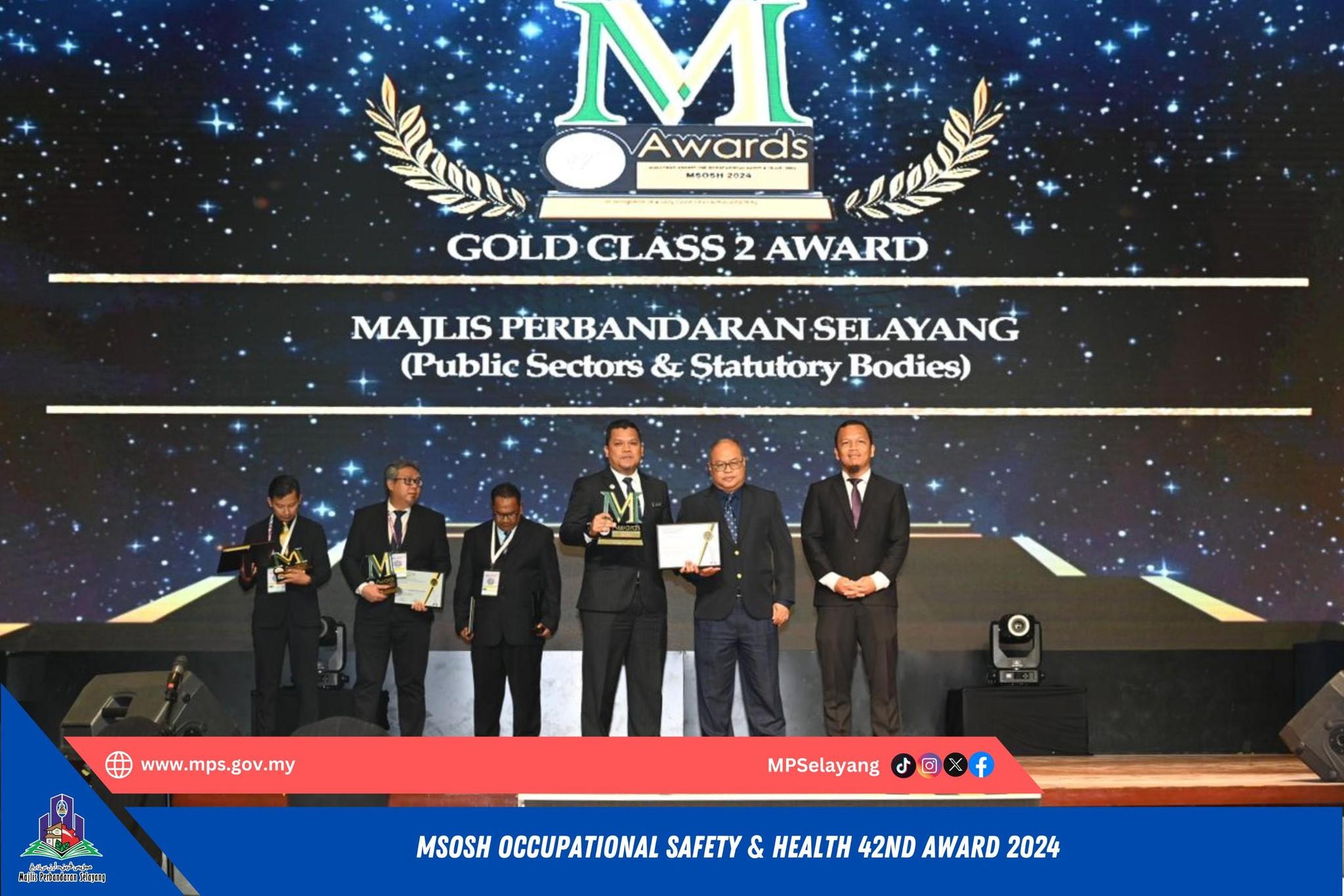 MPS TERIMA ANUGERAH MSOSH GOLD CLASS 2 AWARD WINNER 2024