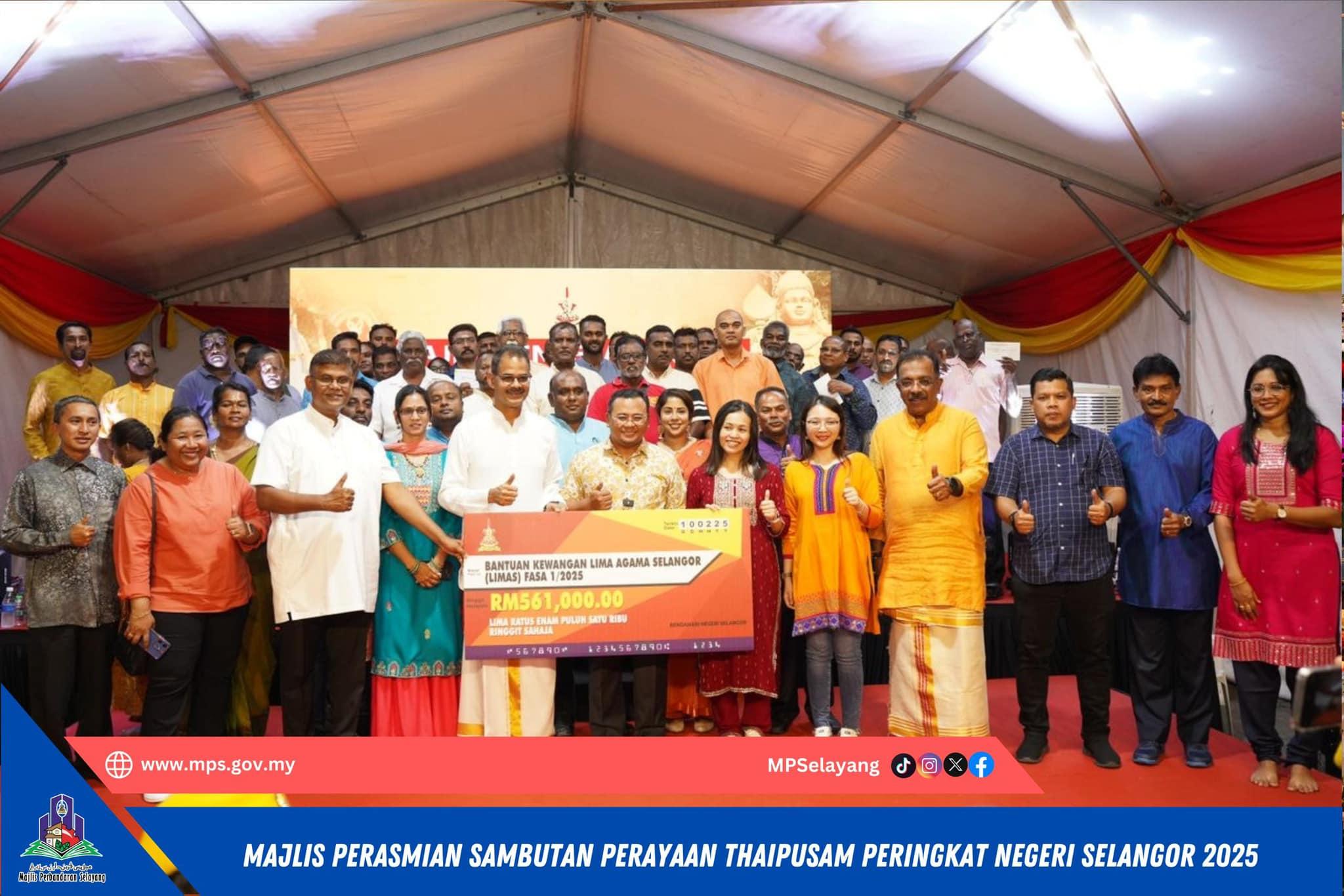 MAJLIS SAMBUTAN PERAYAAN THAIPUSAM PERINGKAT NEGERI SELANGOR 2025