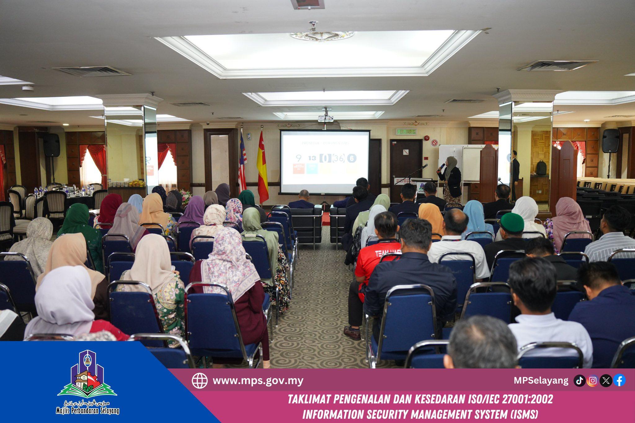 TAKLIMAT PENGENALAN DAN KESEDARAN ISO@IEC 270012022 INFORMATION SECURITY MANAGEMENT SYSTEM (ISMS)