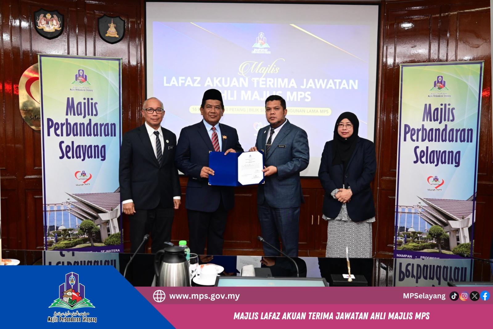 MAJLIS LAFAZ AKUAN TERIMA JAWATAN AHLI MAJLIS MPS