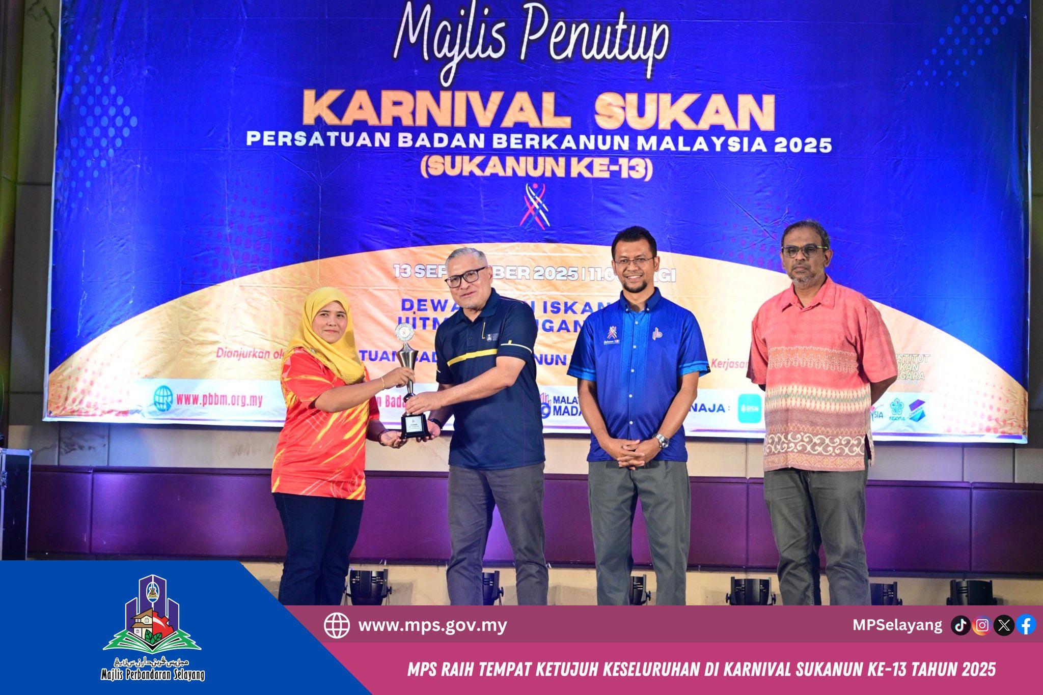 MPS RAIH TEMPAT KETUJUH KESELURUHAN DI KARNIVAL SUKANUN KE-13 2025