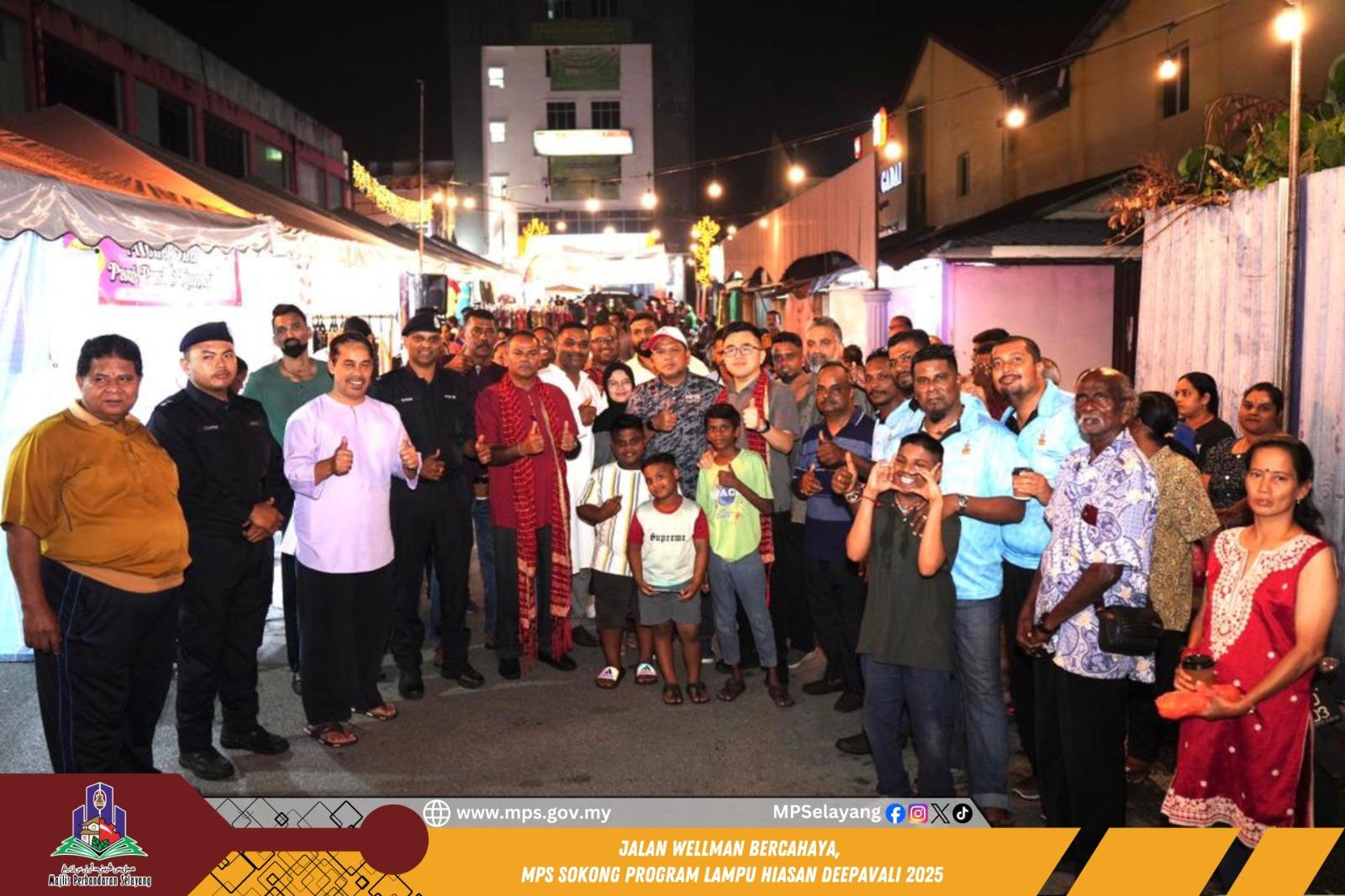 JALAN WELLMAN BERCAHAYA, MPS SOKONG PROGRAM LAMPU HIASAN DEEPAVALI 2025