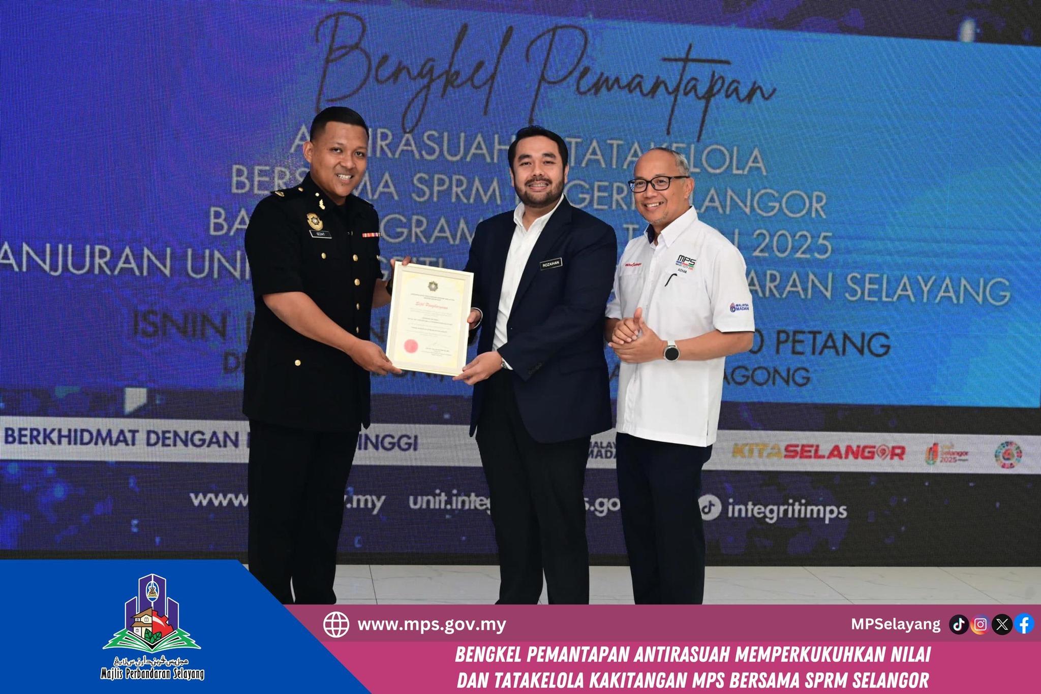 BENGKEL PEMANTAPAN ANTIRASUAH MEMPERKUKUHKAN NILAI & TATAKELOLA MPS