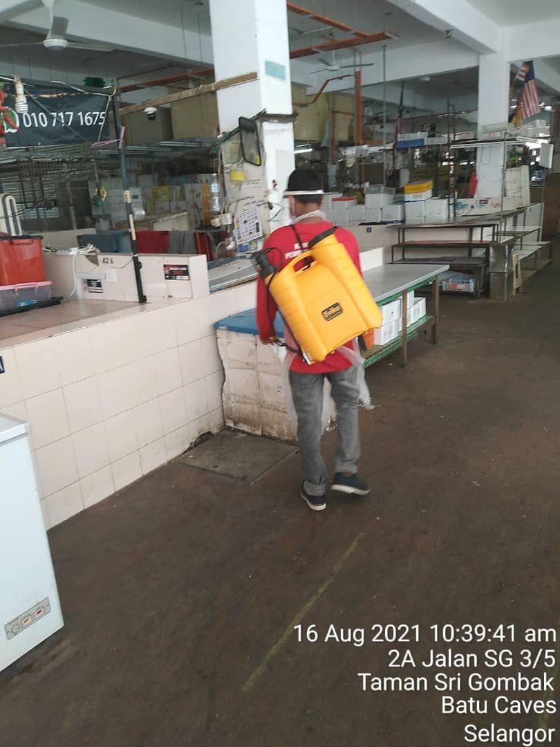 Pembersihan Dan Disinfeksi Pasar Awam