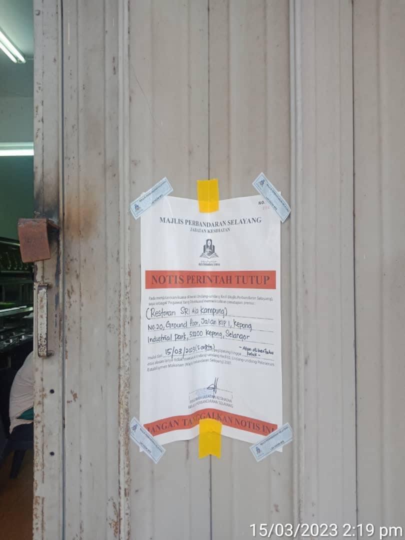 Pemeriksaan Premis Pengendalian Makanan Di Kepong Industrial Park (KIP)