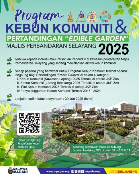 POSTER PROGRAM KOMUNITI DAN PERTANDINGAN EDIBLE GARDEN MPS 2025