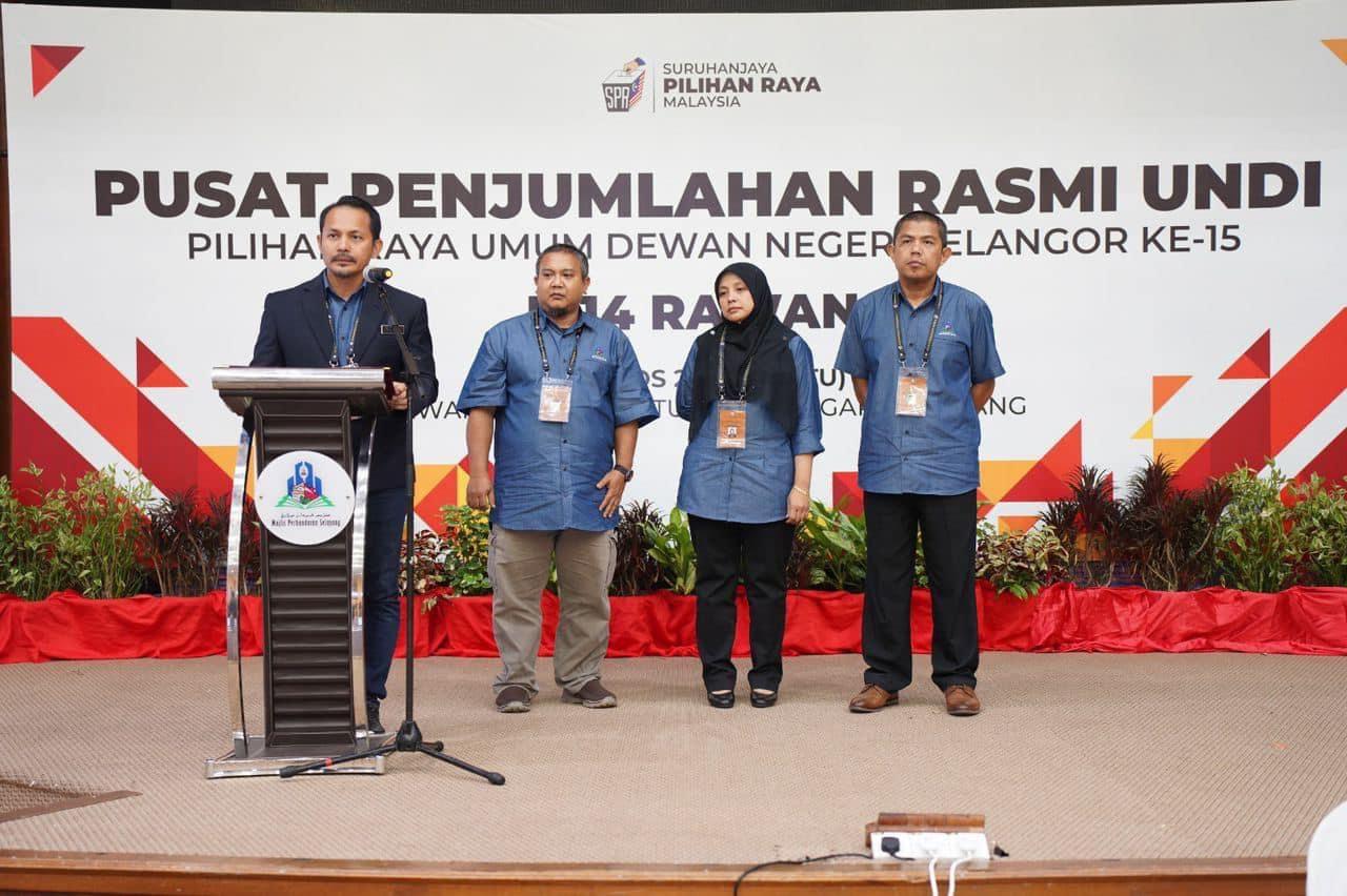 Keputusan Rasmi Pilihan Raya Dewan Undangan Negeri Selangor Ke-15 DUN N.13 Kuang, N.14 Rawang Dan N.15 Taman Templer
